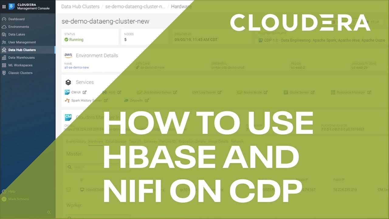 How to use HBASE and NiFi on CDP