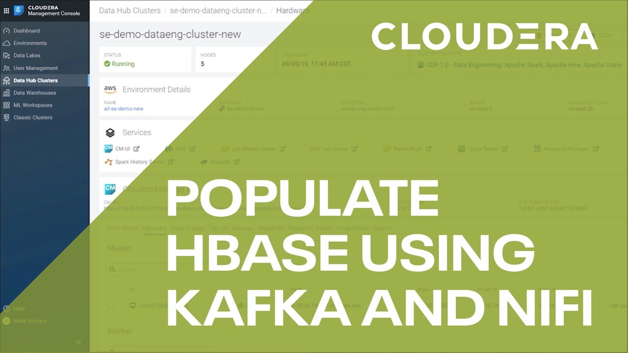 Populate HBASE using KAFKA and NiFi