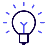 Glühbirnen-Symbol für Innovationen