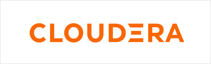 Cloudera-Logo auf weißem Hintergrund